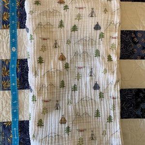 Cotton Swaddle Blanket with Camping Motif